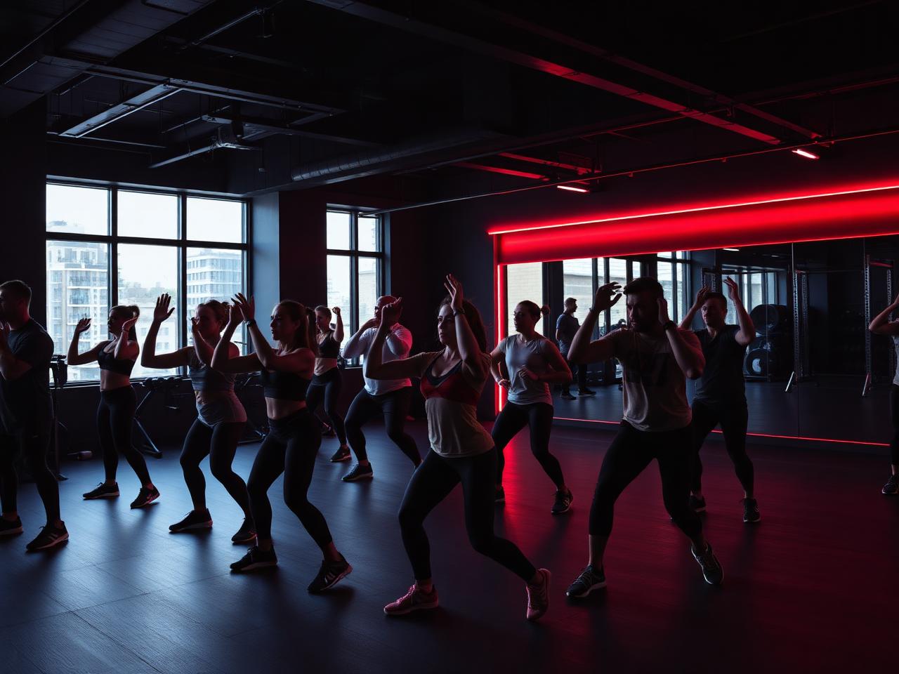 Group fitness class at Titan